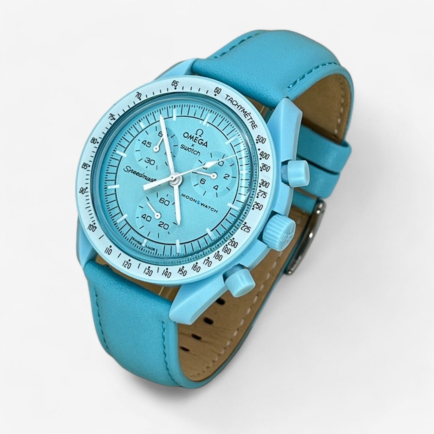 Bracelet MoonSwatch en Cuir Véritable Uni