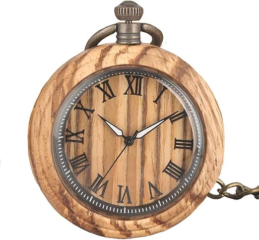 Montre à Gousset en Bois
