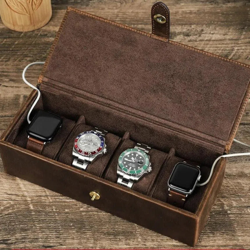 BOITE À MONTRE Coffret Cuir Quatuor