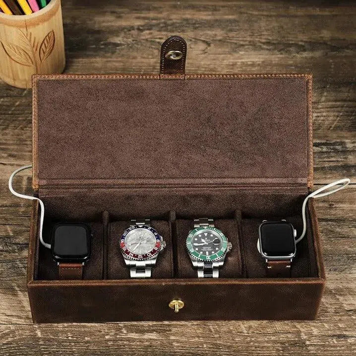 BOITE À MONTRE Coffret Cuir Quatuor