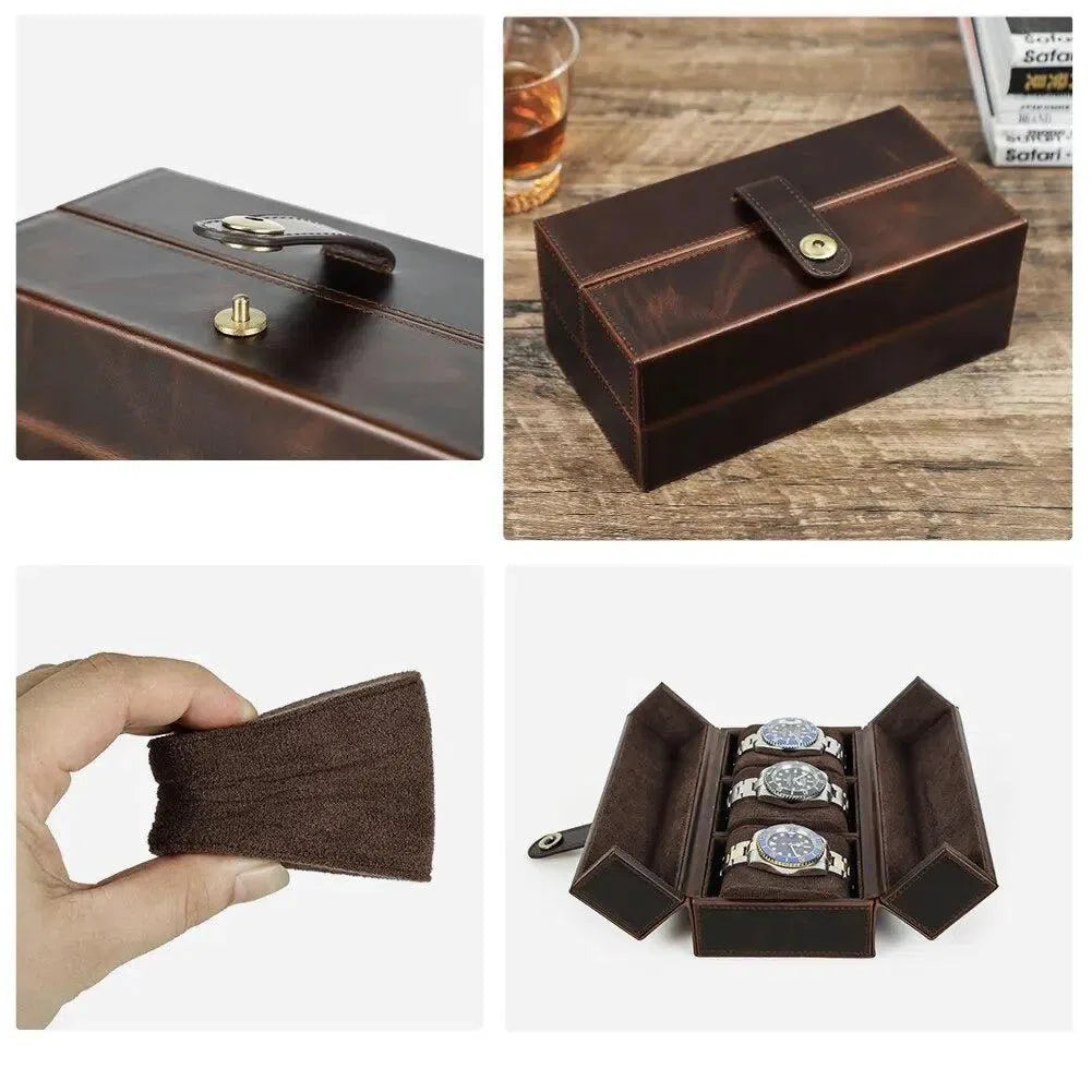 BOITE À MONTRE Cuir Mystère Trio
