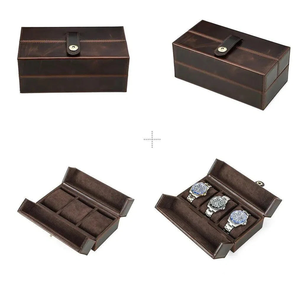 BOITE À MONTRE Cuir Mystère Trio