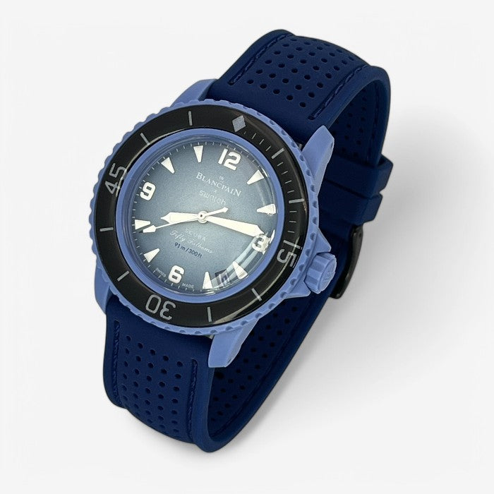 Bracelet Blancpain x Swatch Premium Caoutchouc Perforé