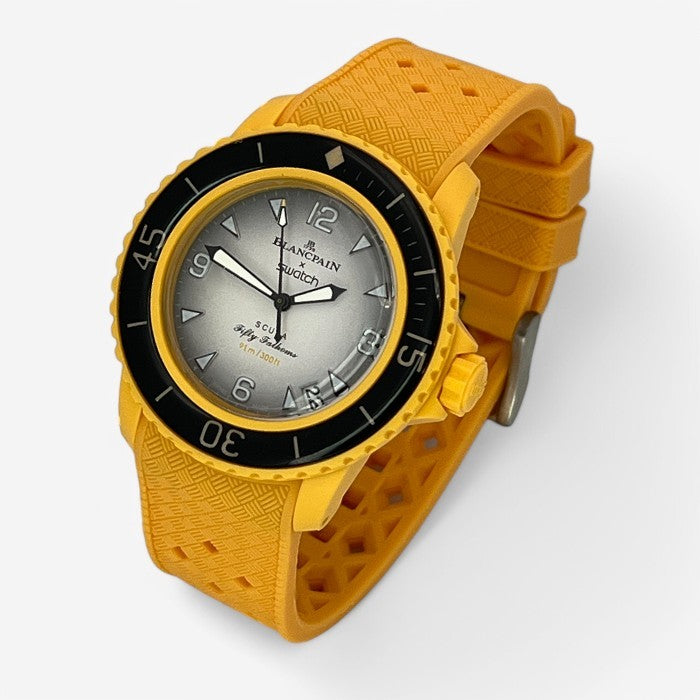 Bracelet Blancpain x Swatch en Caoutchouc à Carreaux