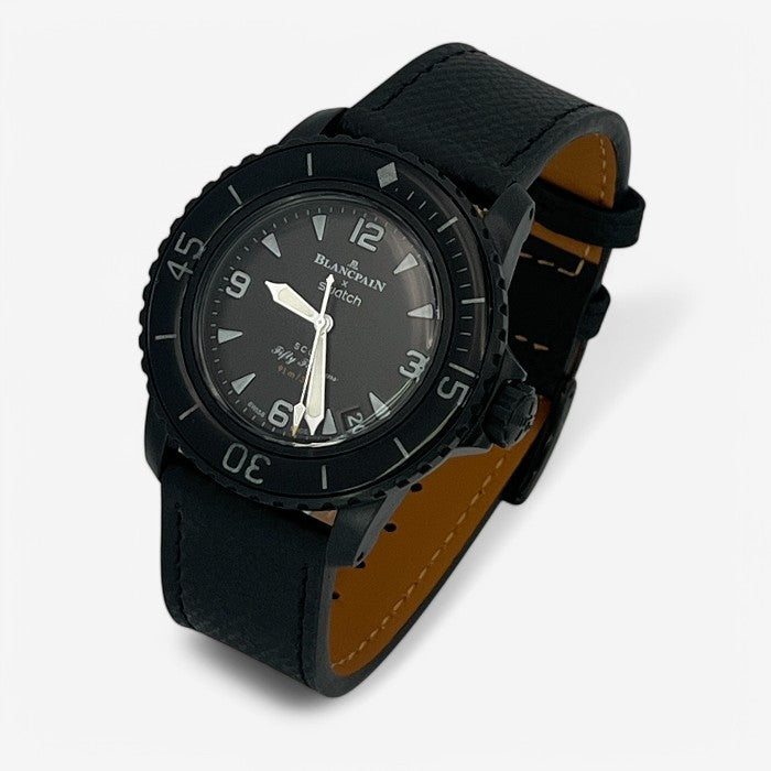 Bracelet Blancpain x Swatch en Cuir