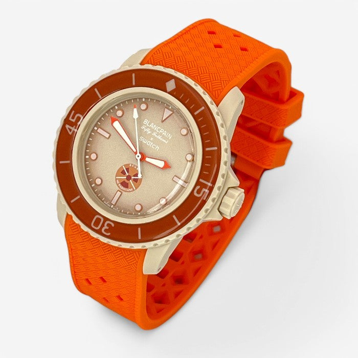 Bracelet Blancpain x Swatch en Caoutchouc à Carreaux