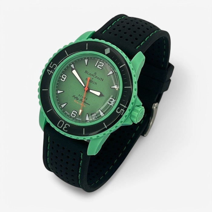 Bracelet Blancpain x Swatch Premium Caoutchouc Perforé