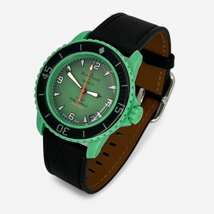 Bracelet Blancpain x Swatch Design en Cuir Véritable