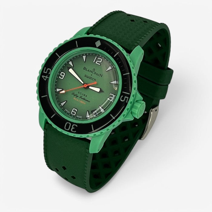 Bracelet Blancpain x Swatch en Caoutchouc à Carreaux