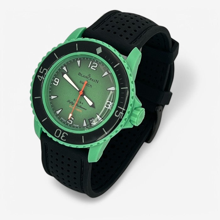 Bracelet Blancpain x Swatch Premium Caoutchouc Perforé