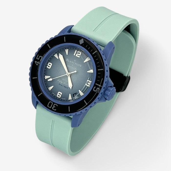 Bracelet Blancpain x Swatch en Caoutchouc à Clips