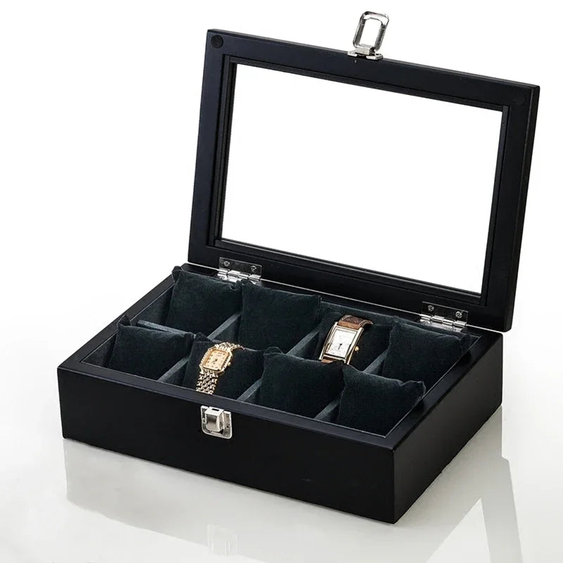 Boite à montre - Noir corbeau de Luxe Classique