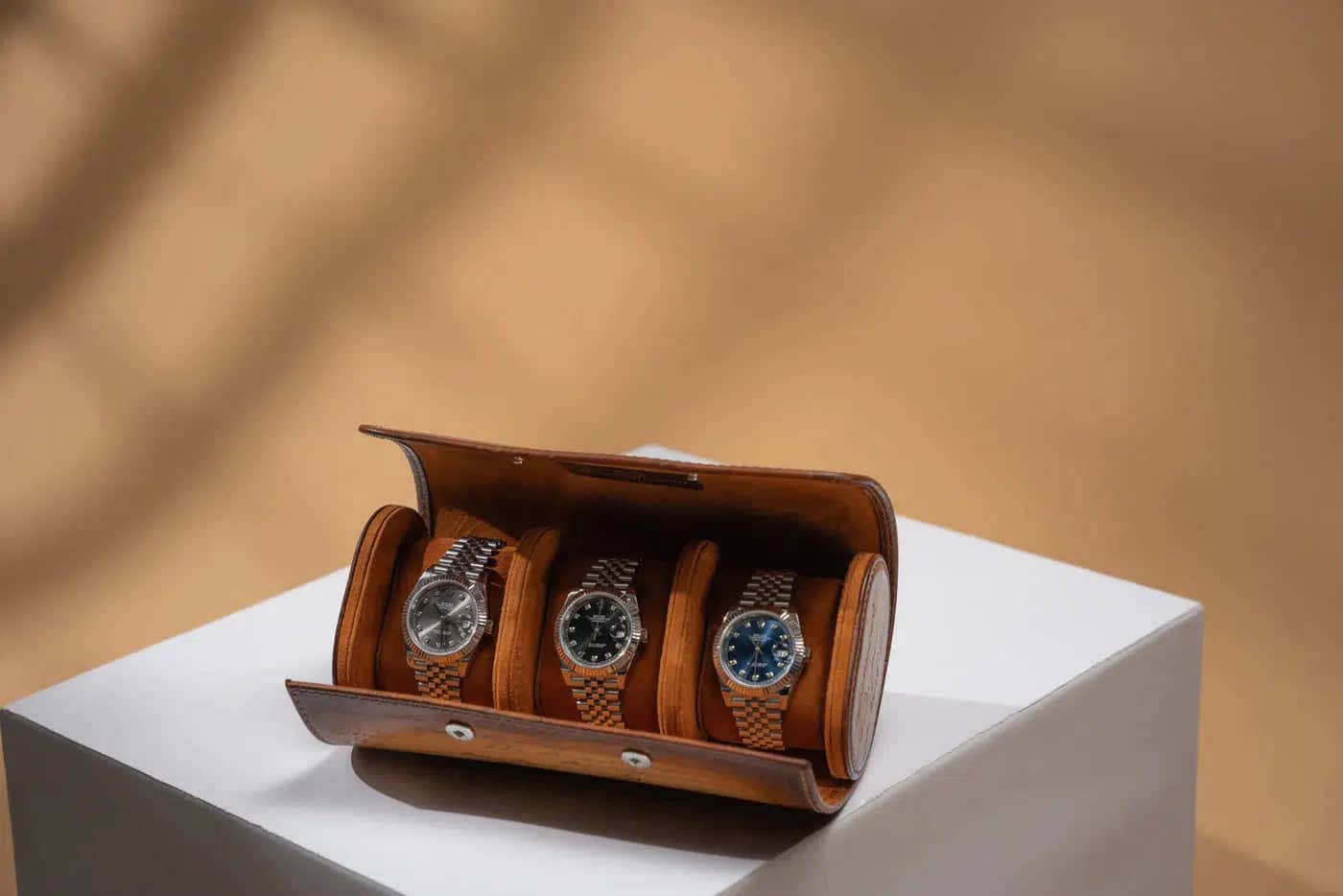 Boite à Montre - Galata Parchemin Platine Honey Brown