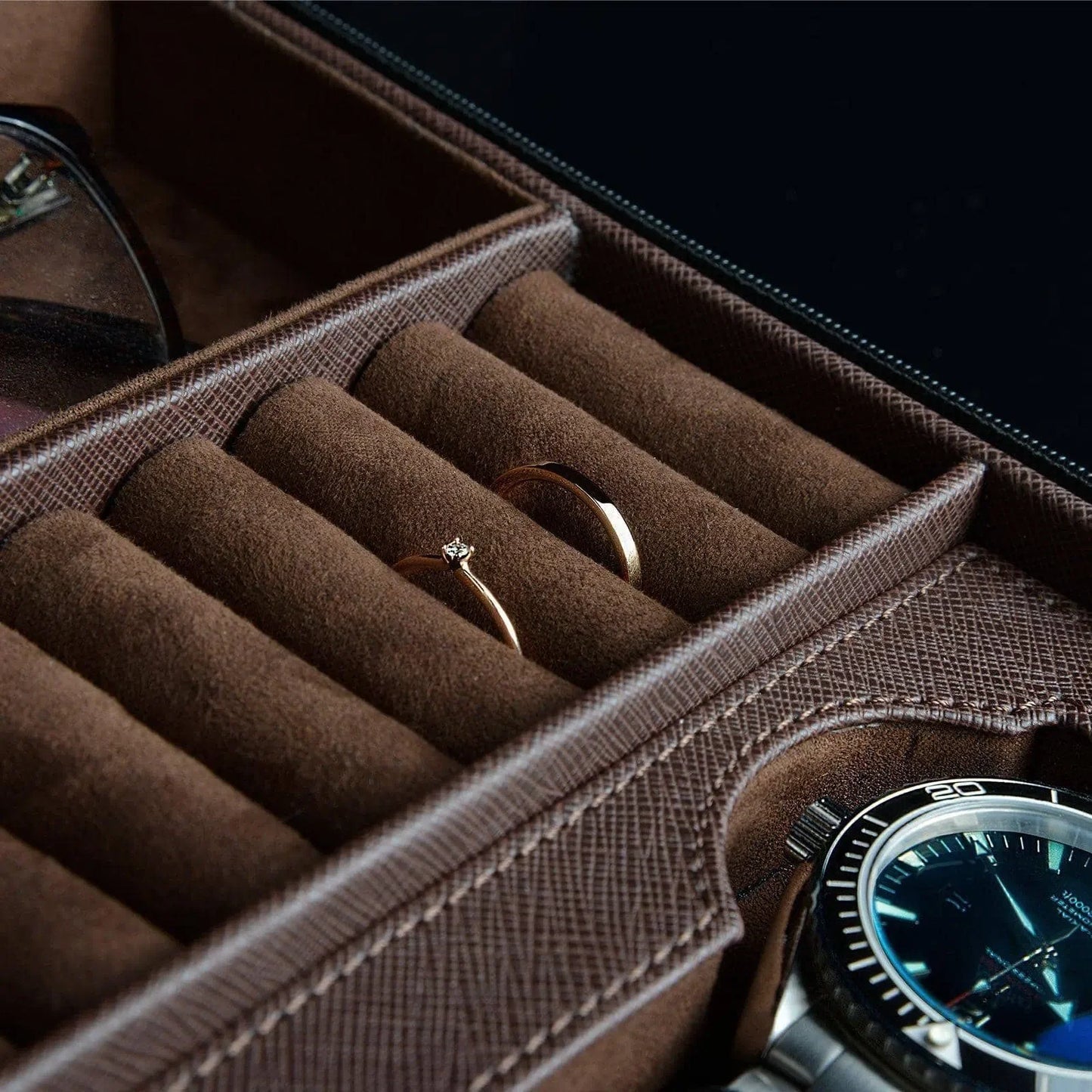 Boite à Montre - Lifestyle Saffiano Braun