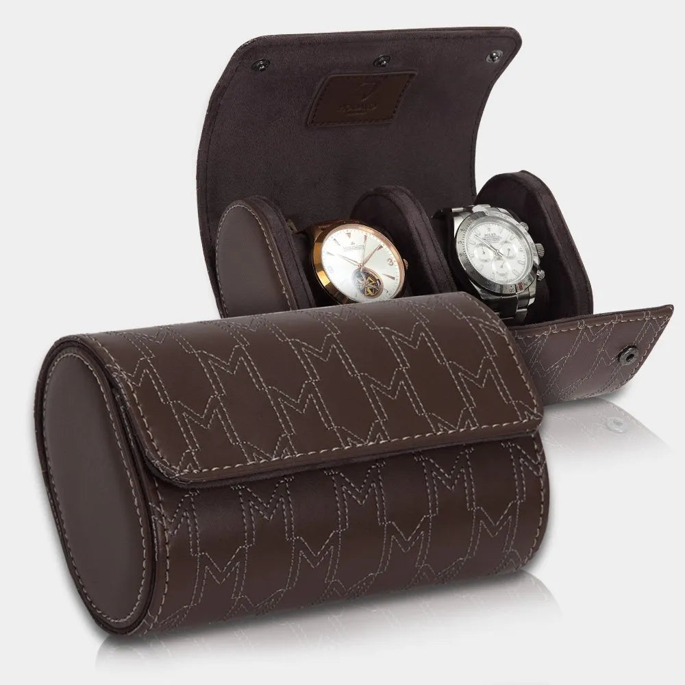 Boite à Montre - OPTIMUS 2 Montres Marron / Blanc