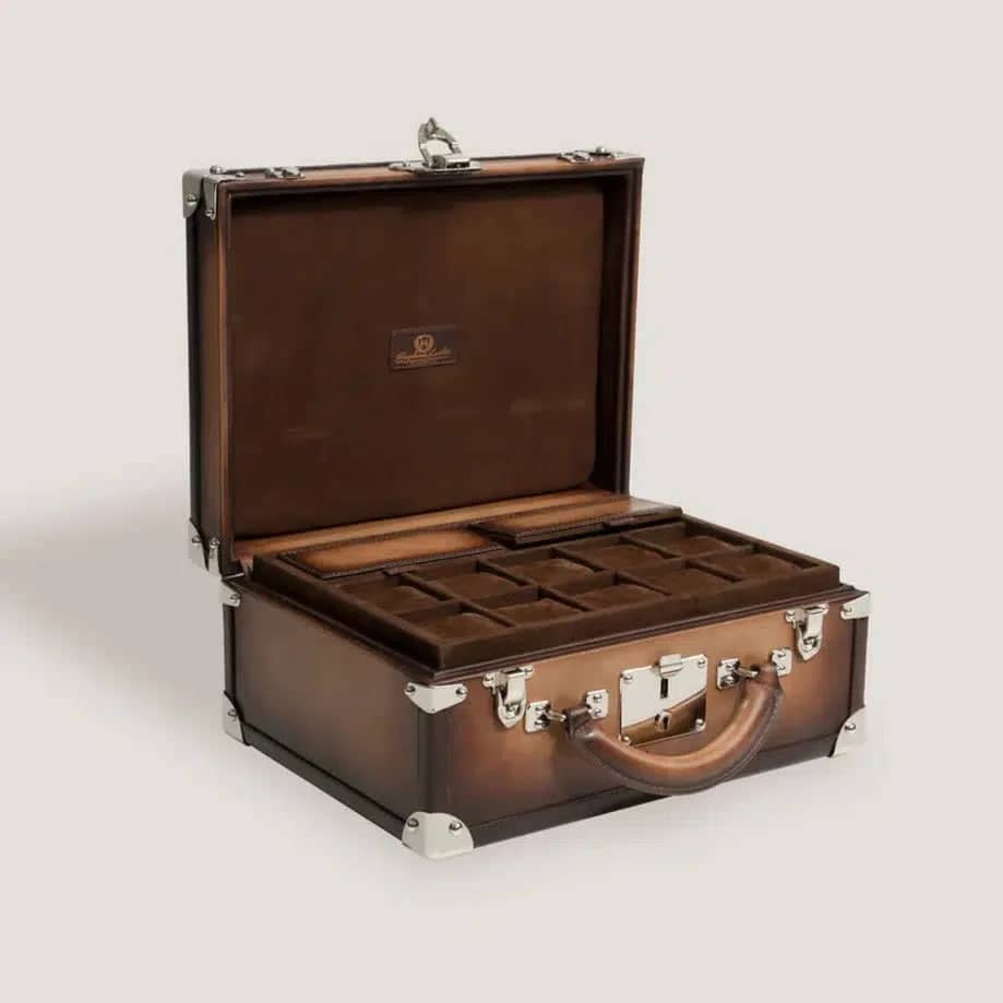 Boite à Montre - Trunk Patina Java Brown