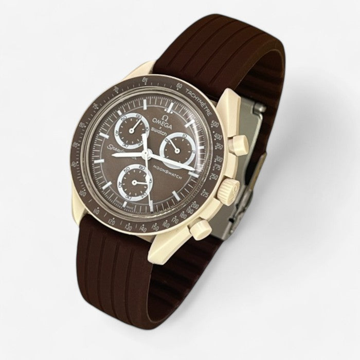 Bracelet MoonSwatch en Caoutchouc Nervuré