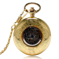Montre à Gousset avec Chiffres Romains Gravés en Noir-Maison Horloger