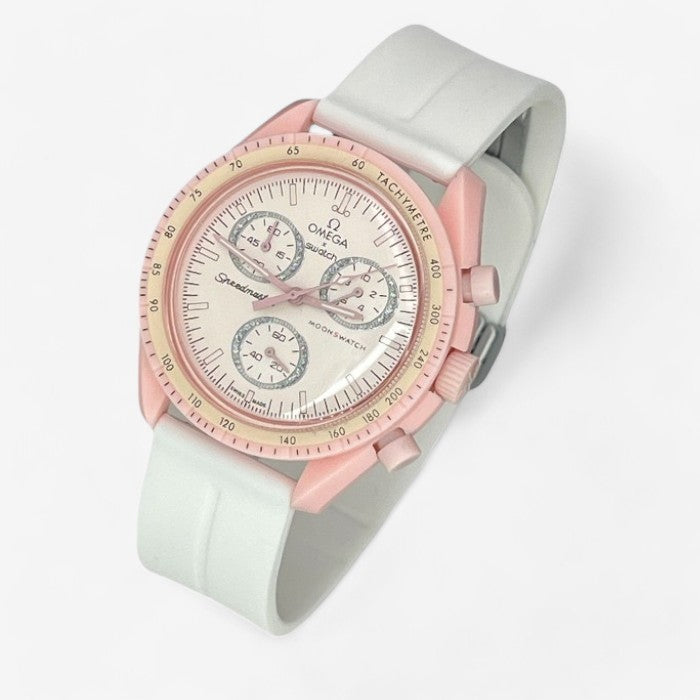 Bracelet MoonSwatch en Caoutchouc Rainuré à Clips