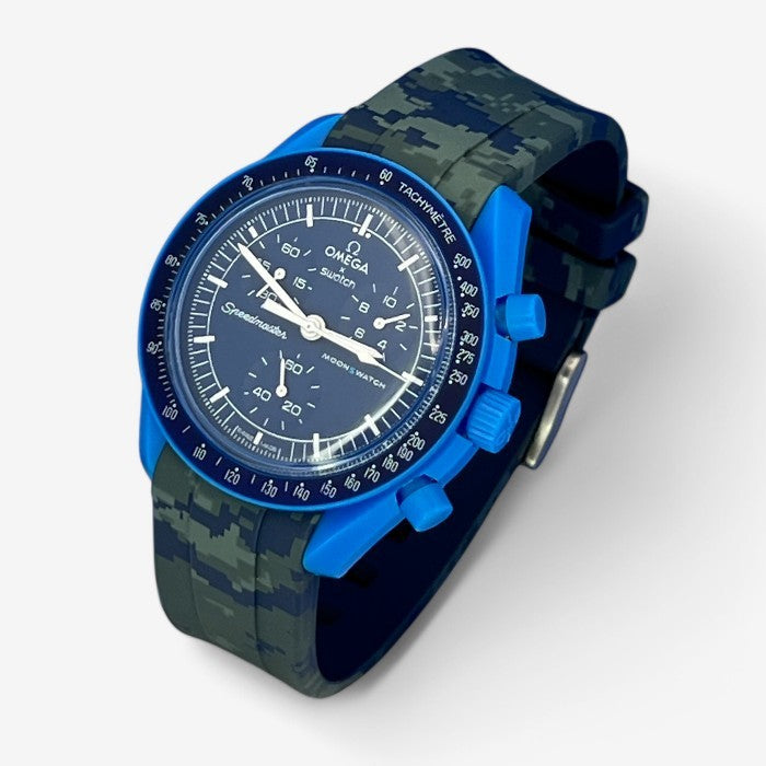 Bracelet MoonSwatch en Caoutchouc Militaire