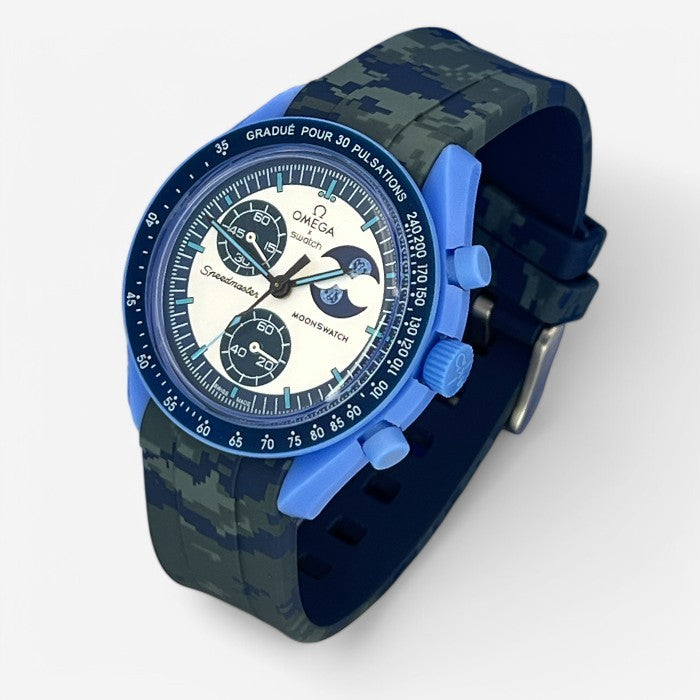 Bracelet MoonSwatch en Caoutchouc Militaire