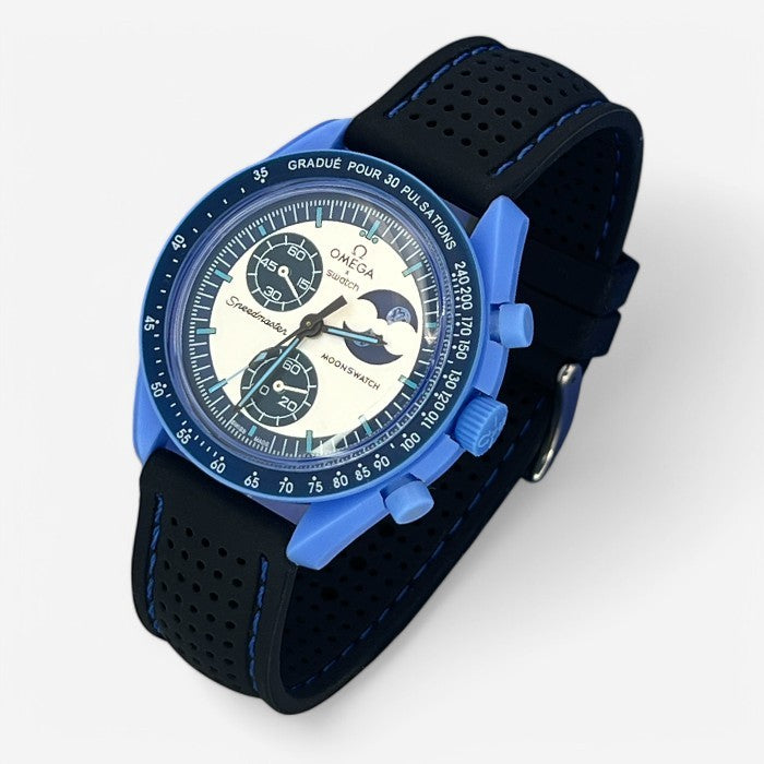 Bracelet MoonSwatch Premium en Caoutchouc Perforé