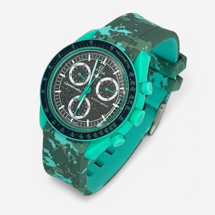 Bracelet MoonSwatch en Caoutchouc Militaire