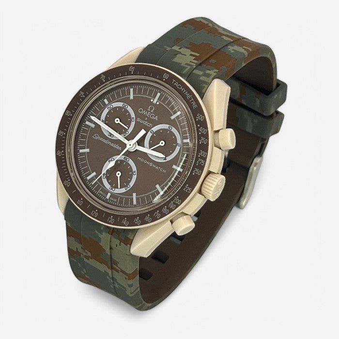 Bracelet MoonSwatch en Caoutchouc Militaire