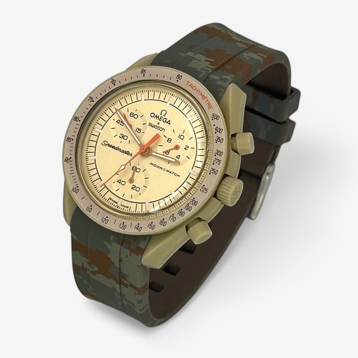 Bracelet MoonSwatch en Caoutchouc Militaire