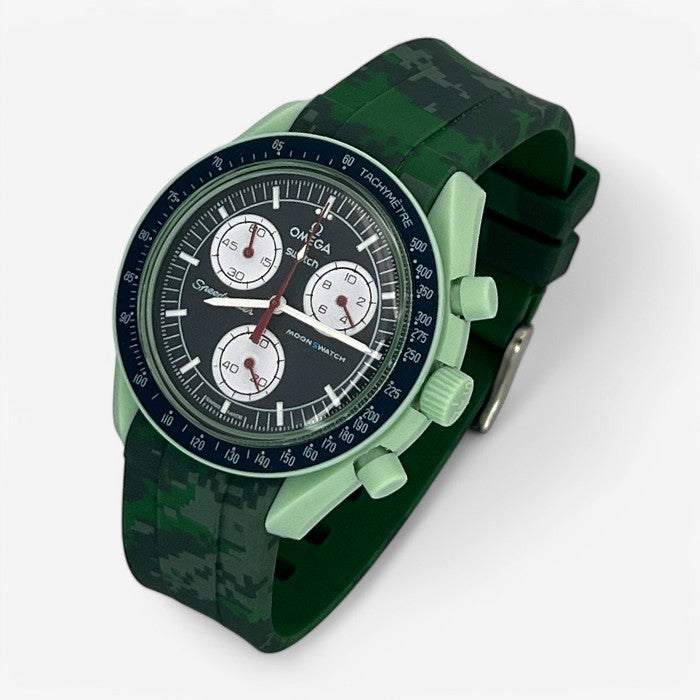Bracelet MoonSwatch en Caoutchouc Militaire