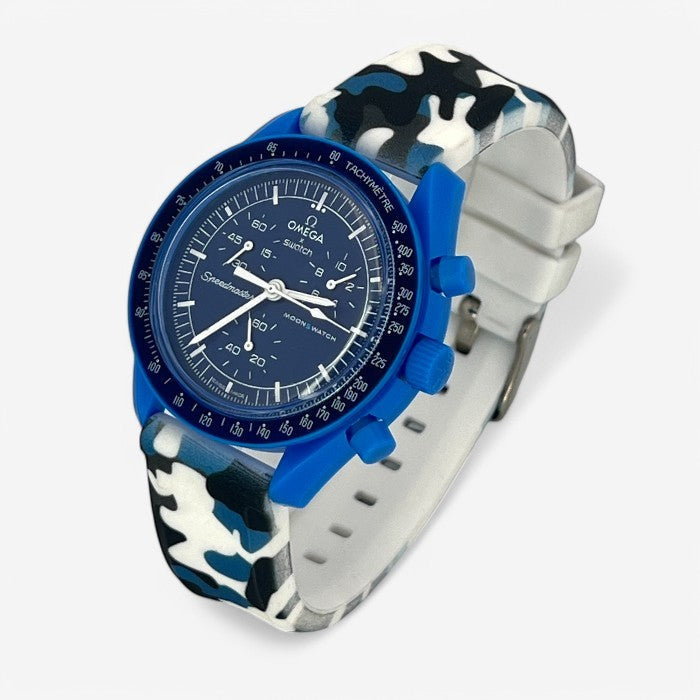 Bracelet MoonSwatch en Caoutchouc Militaire