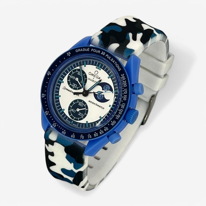 Bracelet MoonSwatch en Caoutchouc Militaire