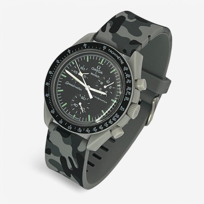 Bracelet MoonSwatch en Caoutchouc Militaire