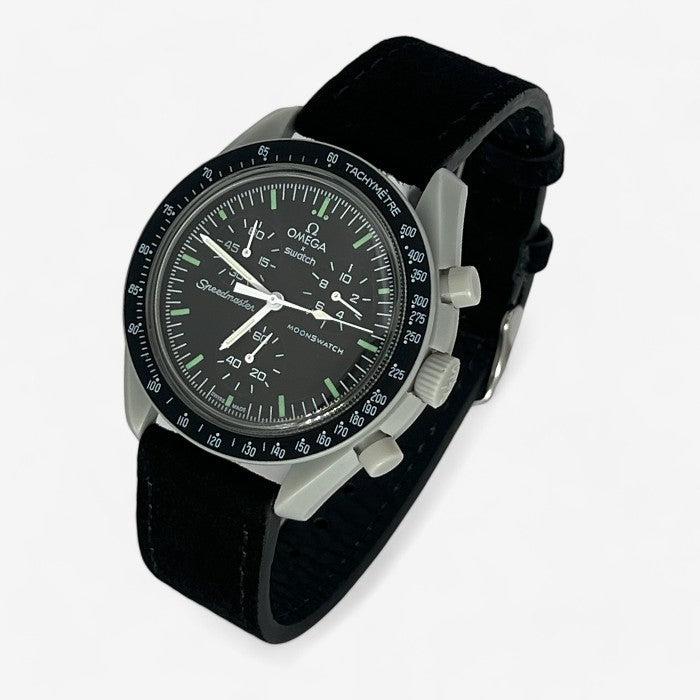 Bracelet MoonSwatch en Cuir Véritable Clair