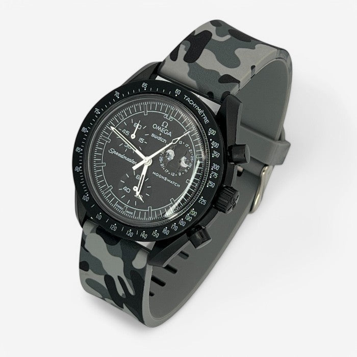 Bracelet MoonSwatch en Caoutchouc Militaire