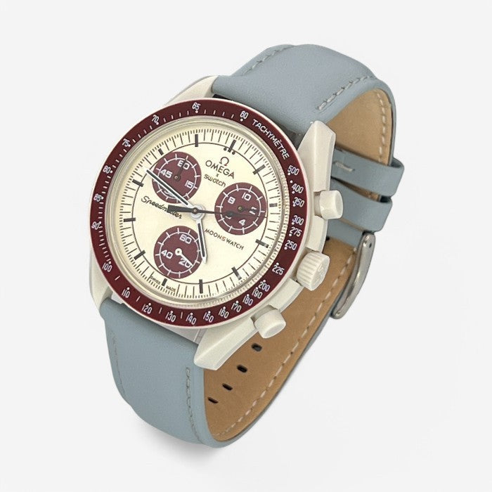 Bracelet MoonSwatch en Cuir Véritable Uni