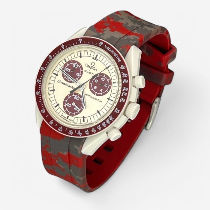 Bracelet MoonSwatch en Caoutchouc Militaire