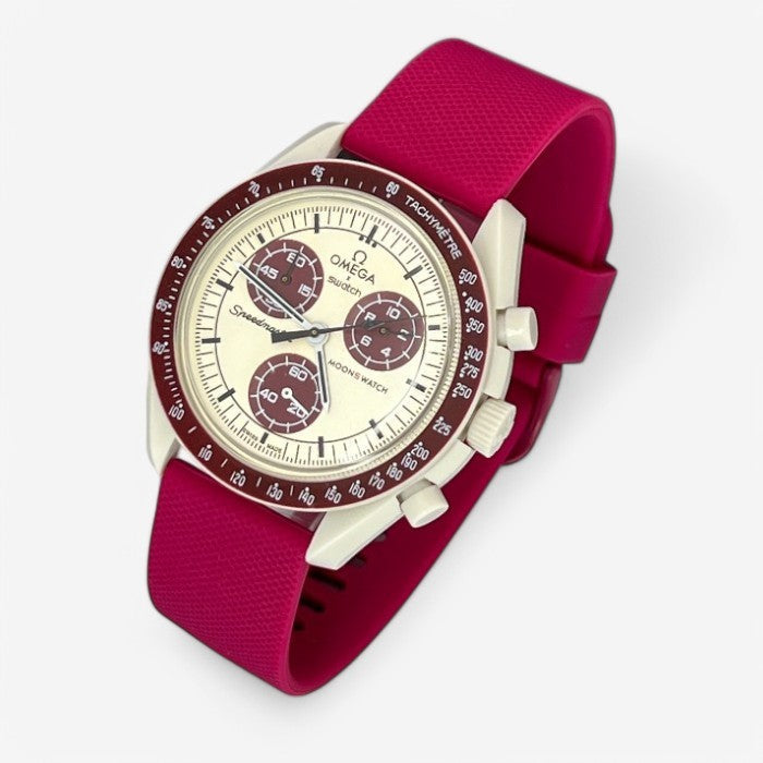 Bracelet MoonSwatch en Caoutchouc Texturé Premium Uni