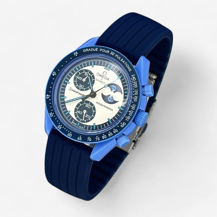 Bracelet MoonSwatch en Caoutchouc Nervuré