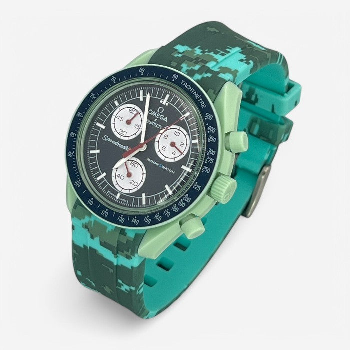 Bracelet MoonSwatch en Caoutchouc Militaire