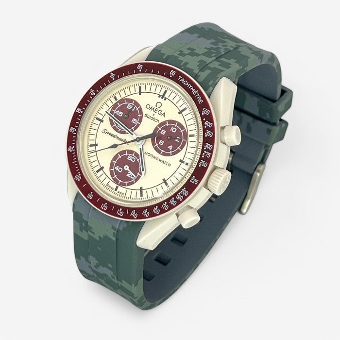 Bracelet MoonSwatch en Caoutchouc Militaire