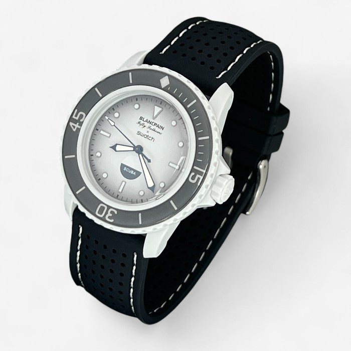 Bracelet Blancpain x Swatch Premium Caoutchouc Perforé