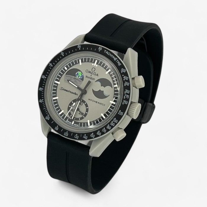 Bracelet MoonSwatch en Caoutchouc Rainuré à Clips