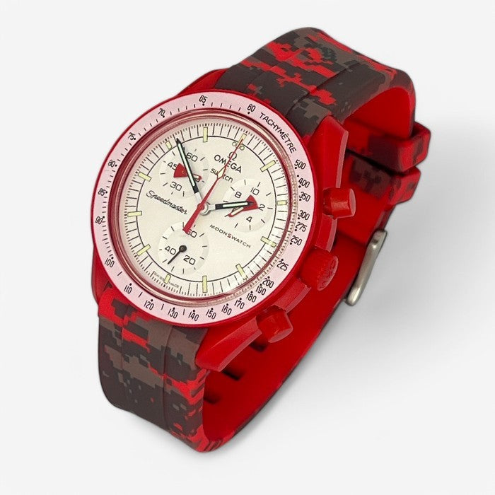 Bracelet MoonSwatch en Caoutchouc Militaire