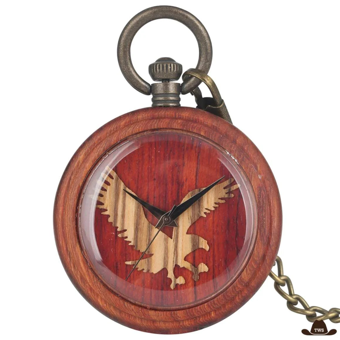 Montre À Gousset Bois - Aigle Majestueux