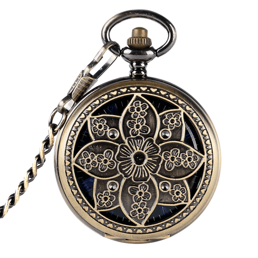 Montre à Gousset Femme Fleur Bohème