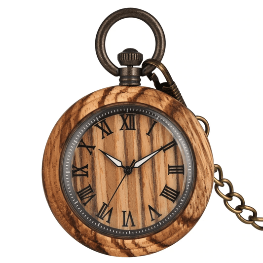 Montre À Gousset Bois Ébène