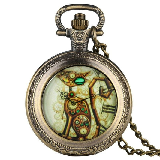 montre à gousset chat