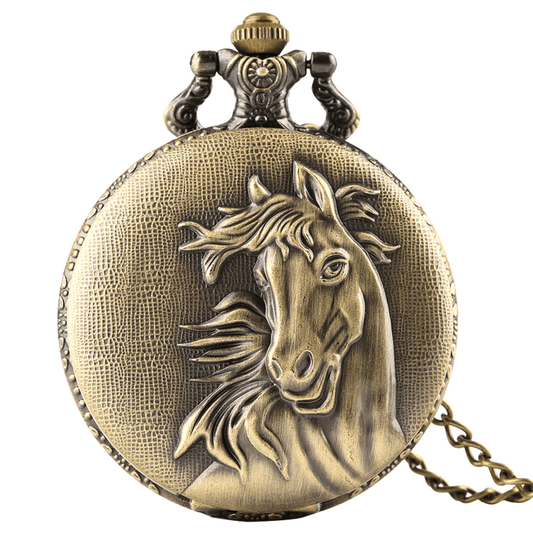 montre à gousset animal cheval