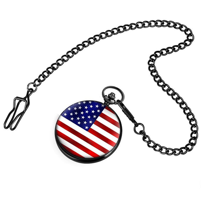 Montre À Gousset Drapeau Américain